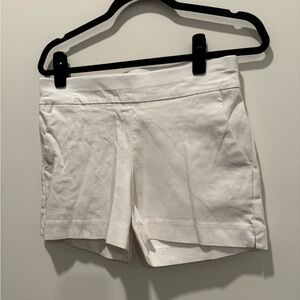 New York & Company Elastic Waist White Shorts